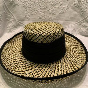 Vintage SONNI SAN FRANCISCO Yellow & Black Hat Made In USA Medium